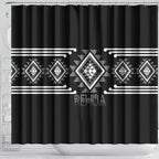 Aotearoa Atua Rehua Shower Curtain Maori God Of Healing Taniko Motifs