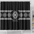 Aotearoa Atua Rehua Shower Curtain Maori God Of Healing Taniko Motifs