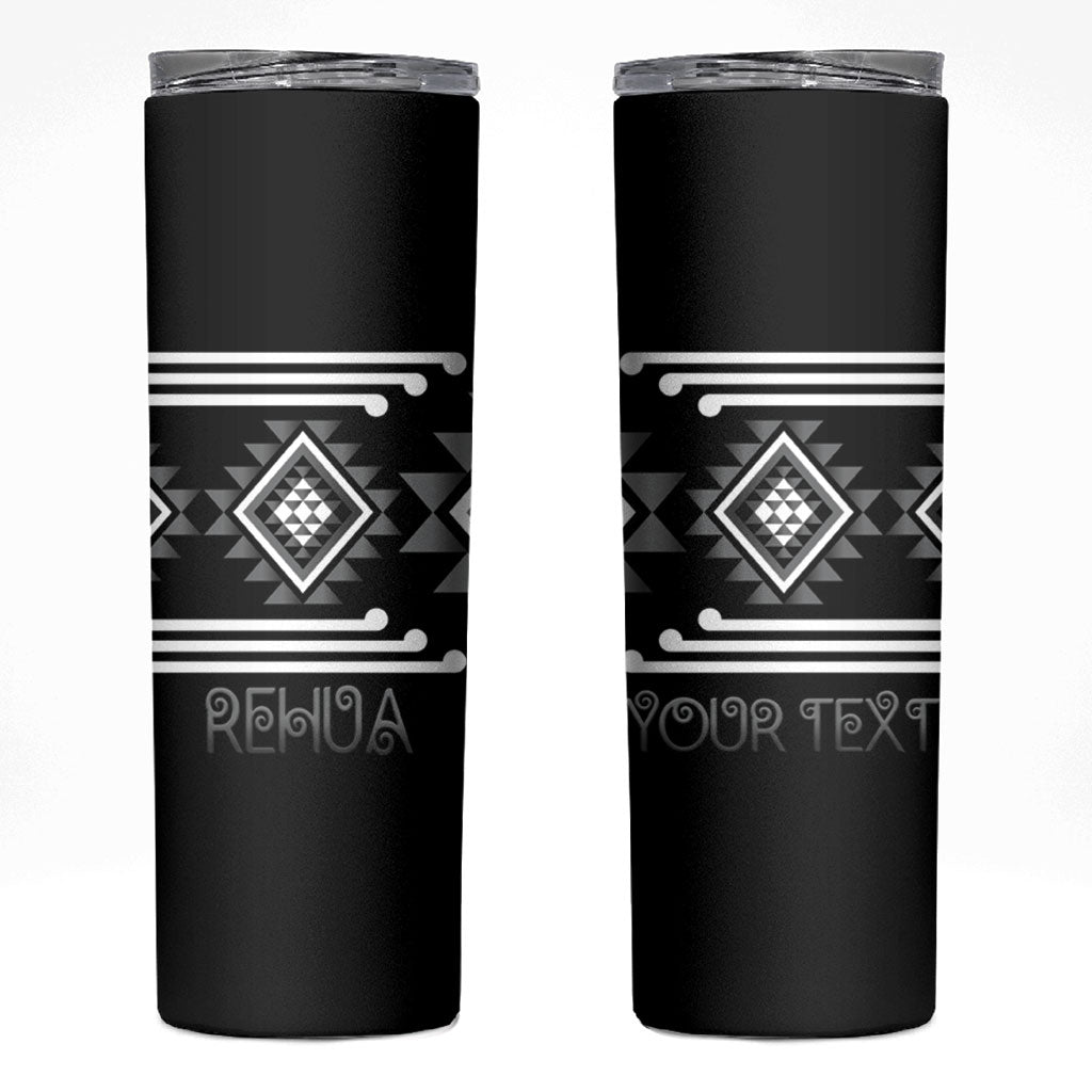 Aotearoa Atua Rehua Personalised Skinny Tumbler Maori God Of Healing Taniko Motifs