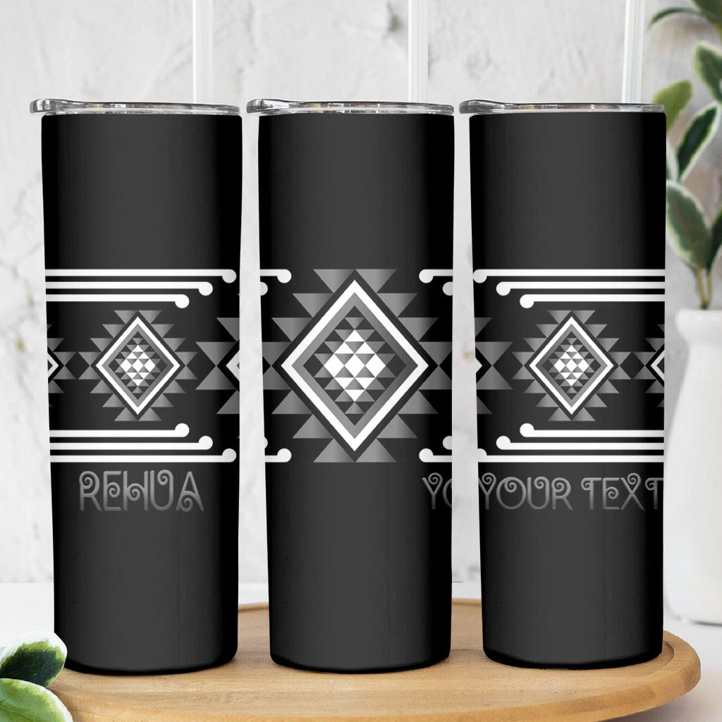 Aotearoa Atua Rehua Personalised Skinny Tumbler Maori God Of Healing Taniko Motifs
