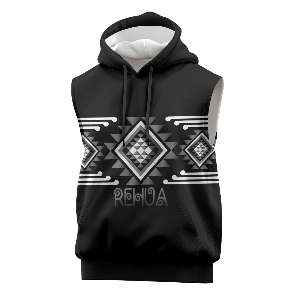 Aotearoa Atua Rehua Personalised Sleeveless Hoodie Maori God Of Healing Taniko Motifs