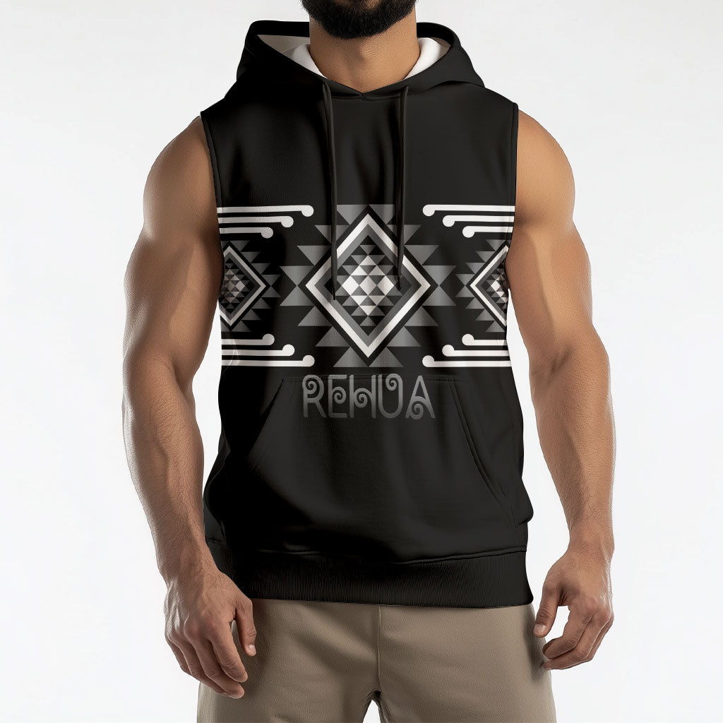 Aotearoa Atua Rehua Personalised Sleeveless Hoodie Maori God Of Healing Taniko Motifs