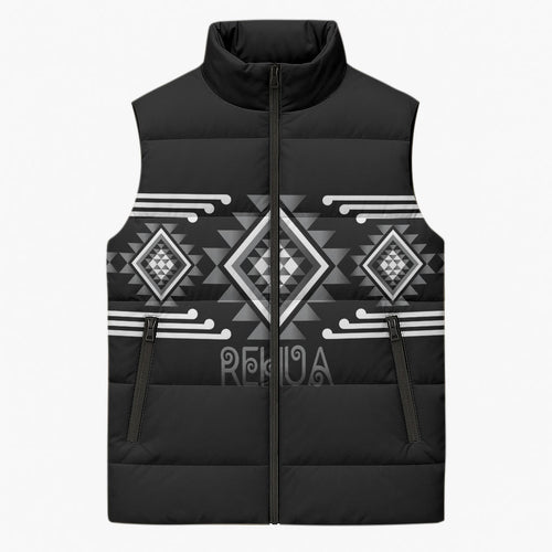 Aotearoa Atua Rehua Personalised Sleeveless Puffer Jacket Maori God Of Healing Taniko Motifs