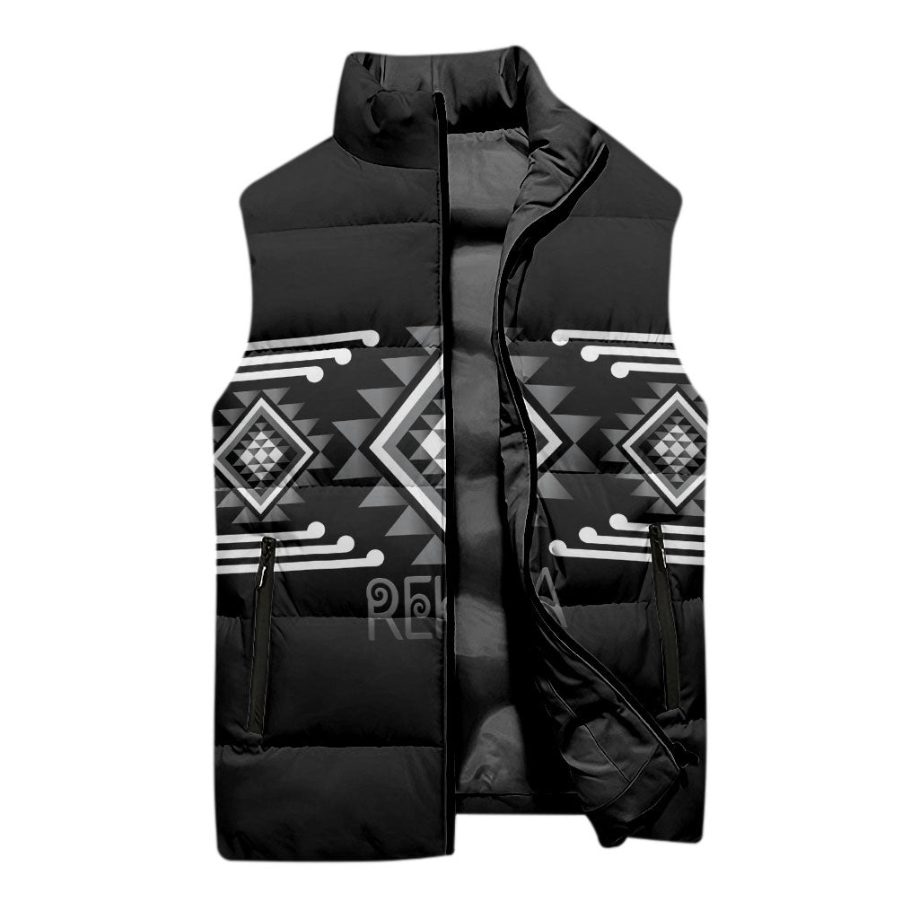 Aotearoa Atua Rehua Personalised Sleeveless Puffer Jacket Maori God Of Healing Taniko Motifs
