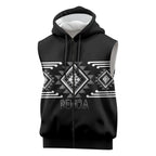 Aotearoa Atua Rehua Personalised Sleeveless Zip Hoodie Maori God Of Healing Taniko Motifs
