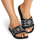 Aotearoa Atua Rehua Slide Sandals Maori God Of Healing Taniko Motifs
