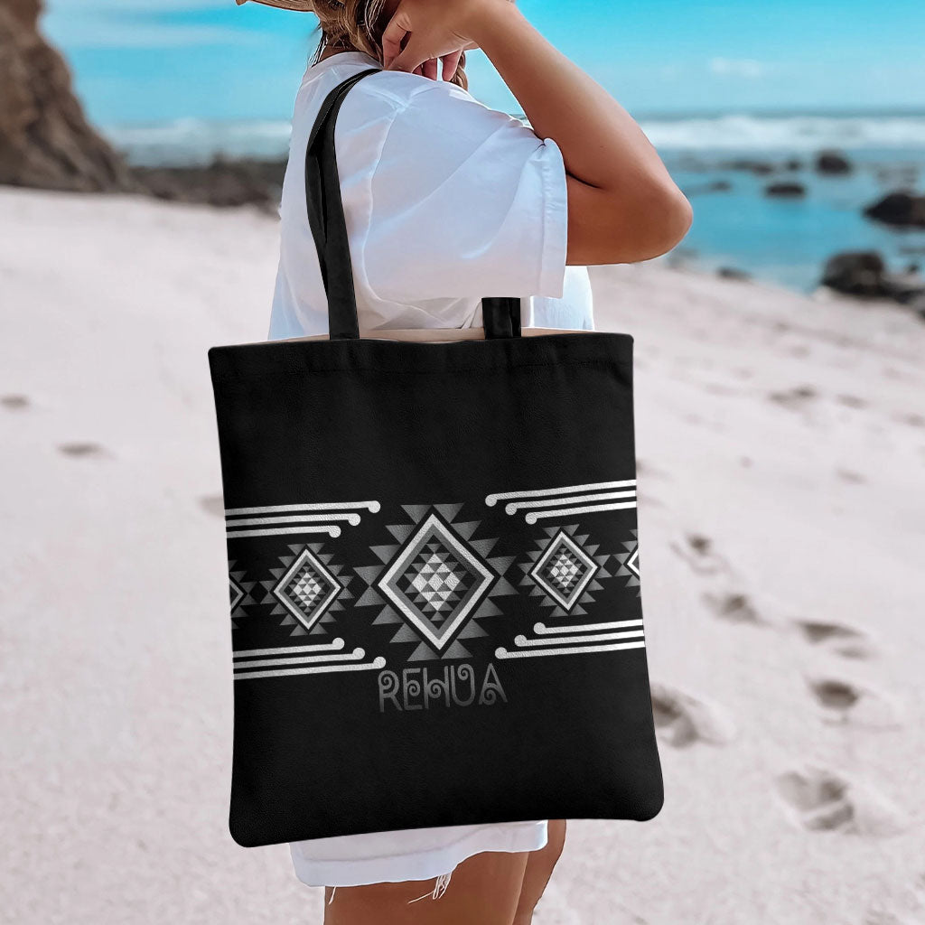 Aotearoa Atua Rehua Tote Bag Maori God Of Healing Taniko Motifs