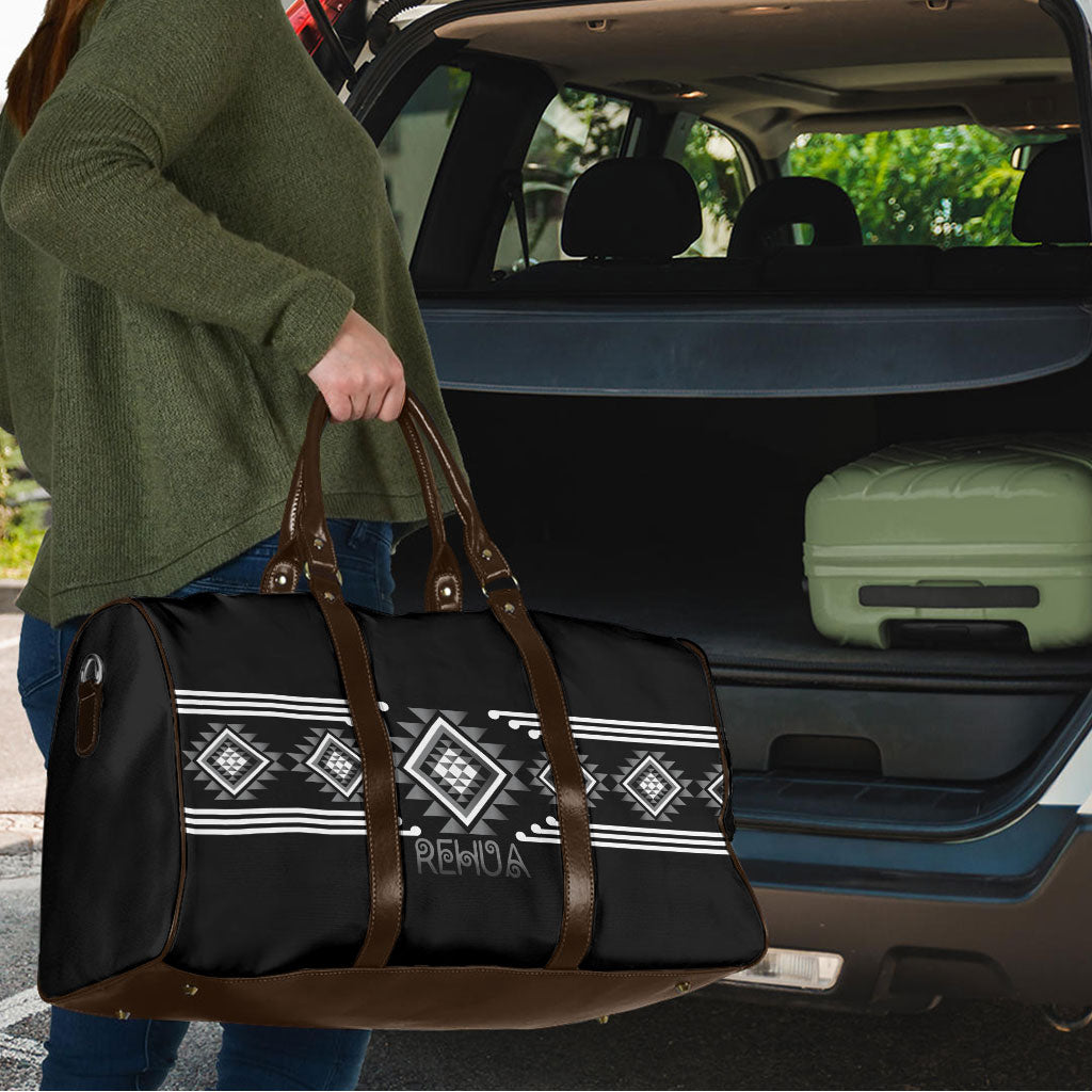 Aotearoa Atua Rehua Travel Bag Maori God Of Healing Taniko Motifs