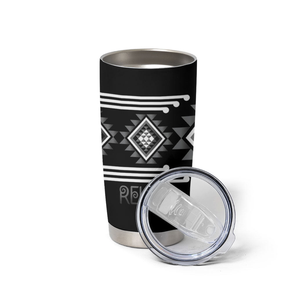 Aotearoa Atua Rehua Personalised Tumbler Cup Maori God Of Healing Taniko Motifs
