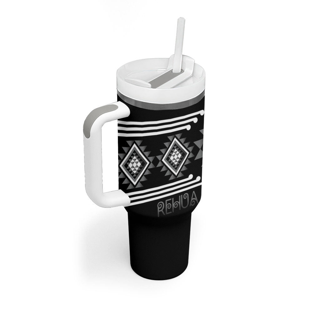 Aotearoa Atua Rehua Personalised Tumbler With Handle Maori God Of Healing Taniko Motifs