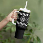 Aotearoa Atua Rehua Personalised Tumbler With Handle Maori God Of Healing Taniko Motifs