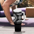 Aotearoa Atua Rehua Personalised Tumbler With Handle Maori God Of Healing Taniko Motifs