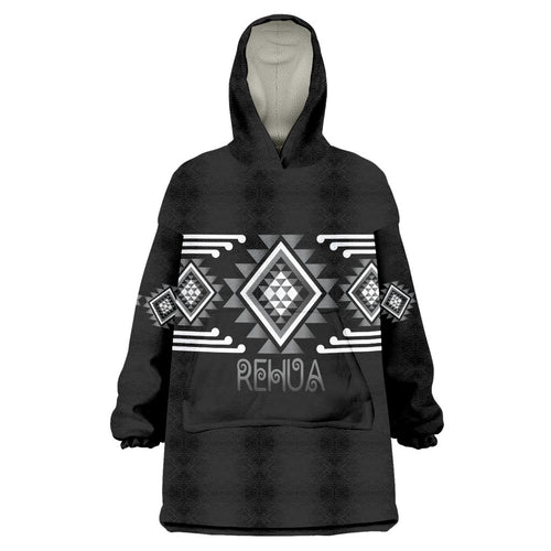 Aotearoa Atua Rehua Personalised Wearable Blanket Hoodie Maori God Of Healing Taniko Motifs