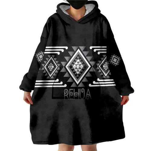 Aotearoa Atua Rehua Personalised Wearable Blanket Hoodie Maori God Of Healing Taniko Motifs