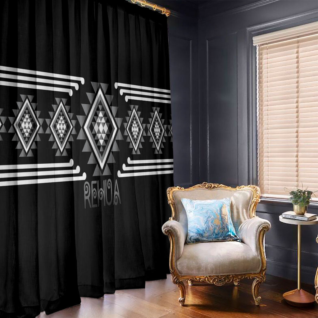 Aotearoa Atua Rehua Window Curtain Maori God Of Healing Taniko Motifs
