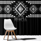 Aotearoa Atua Rehua Window Curtain Maori God Of Healing Taniko Motifs