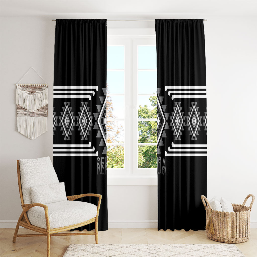 Aotearoa Atua Rehua Window Curtain Maori God Of Healing Taniko Motifs