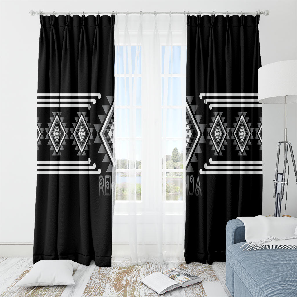 Aotearoa Atua Rehua Window Curtain Maori God Of Healing Taniko Motifs