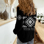 Aotearoa Atua Rehua Personalised Women Casual Shirt Maori God Of Healing Taniko Motifs