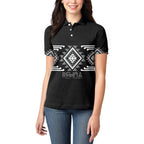 Aotearoa Atua Rehua Personalised Women Polo Shirt Maori God Of Healing Taniko Motifs
