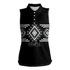 Aotearoa Atua Rehua Personalised Women Sleeveless Polo Shirt Maori God Of Healing Taniko Motifs