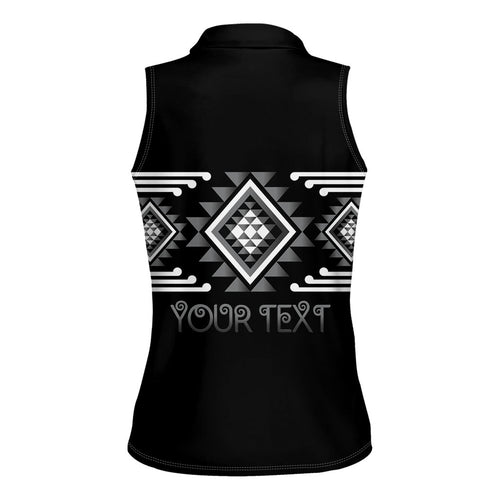 Aotearoa Atua Rehua Personalised Women Sleeveless Polo Shirt Maori God Of Healing Taniko Motifs