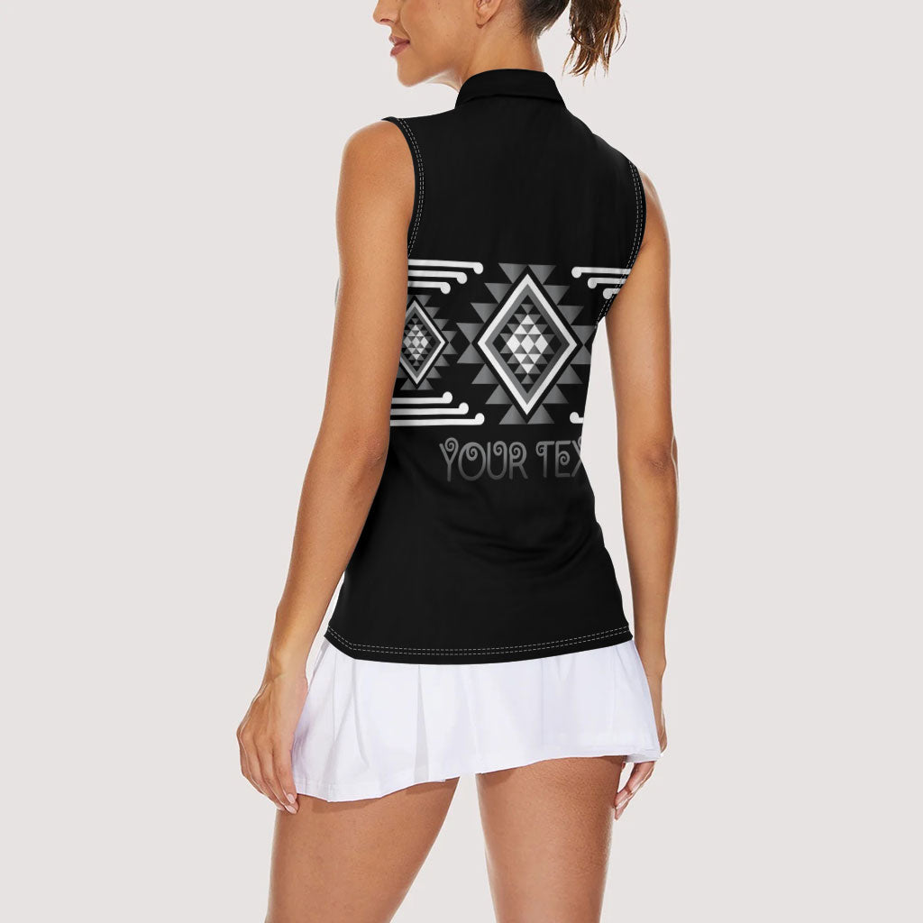 Aotearoa Atua Rehua Personalised Women Sleeveless Polo Shirt Maori God Of Healing Taniko Motifs