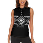 Aotearoa Atua Rehua Personalised Women Sleeveless Polo Shirt Maori God Of Healing Taniko Motifs