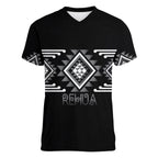 Aotearoa Atua Rehua Personalised Women V-Neck T-Shirt Maori God Of Healing Taniko Motifs
