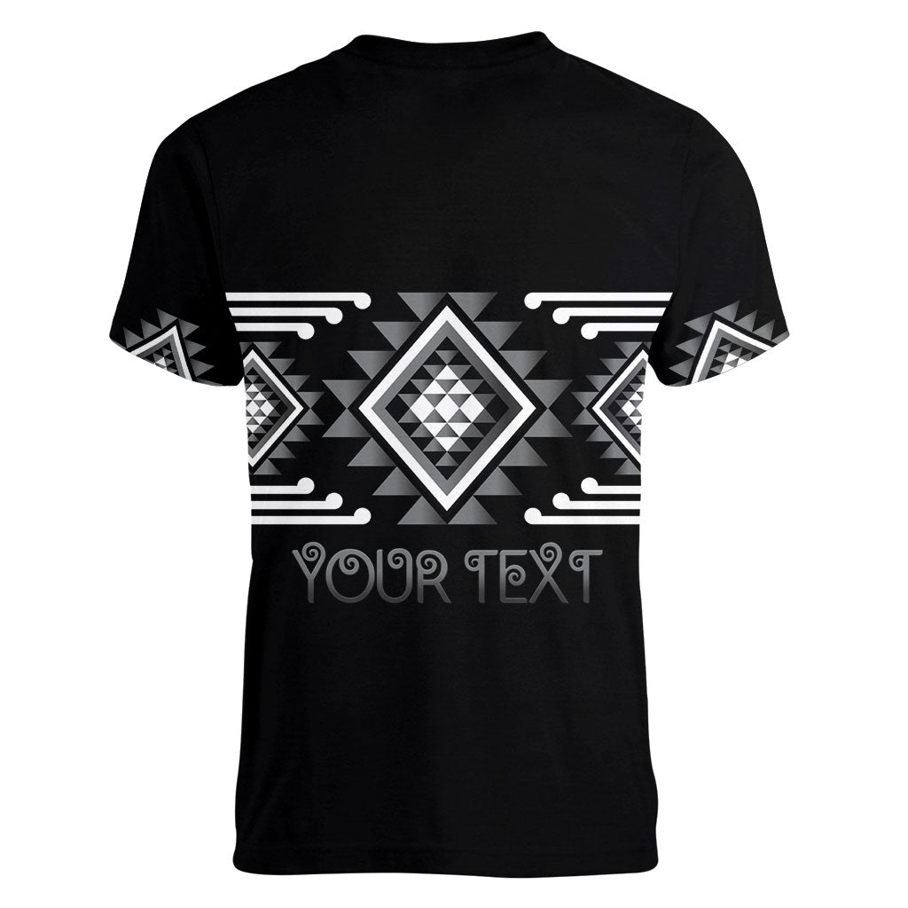 Aotearoa Atua Rehua Personalised Women V-Neck T-Shirt Maori God Of Healing Taniko Motifs