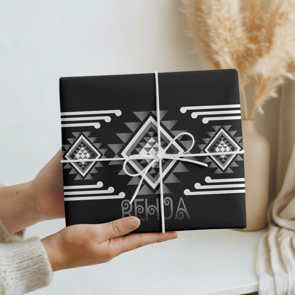 Aotearoa Atua Rehua Wrapping Paper Maori God Of Healing Taniko Motifs