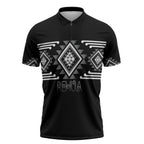 Aotearoa Atua Rehua Personalised Zipper Polo Shirt Maori God Of Healing Taniko Motifs