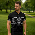 Aotearoa Atua Rehua Personalised Zipper Polo Shirt Maori God Of Healing Taniko Motifs