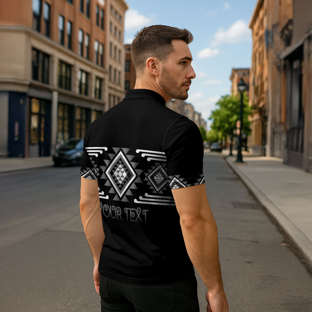 Aotearoa Atua Rehua Personalised Zipper Polo Shirt Maori God Of Healing Taniko Motifs