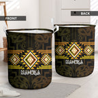 Aotearoa Atua Mahuika Laundry Basket Maori Goddess Of Fire Taniko Motifs