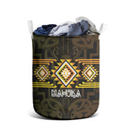 Aotearoa Atua Mahuika Laundry Basket Maori Goddess Of Fire Taniko Motifs