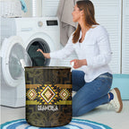 Aotearoa Atua Mahuika Laundry Basket Maori Goddess Of Fire Taniko Motifs