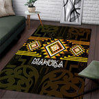 Aotearoa Atua Mahuika Area Rug Maori Goddess Of Fire Taniko Motifs