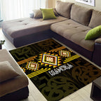 Aotearoa Atua Mahuika Area Rug Maori Goddess Of Fire Taniko Motifs