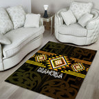 Aotearoa Atua Mahuika Area Rug Maori Goddess Of Fire Taniko Motifs