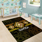 Aotearoa Atua Mahuika Area Rug Maori Goddess Of Fire Taniko Motifs