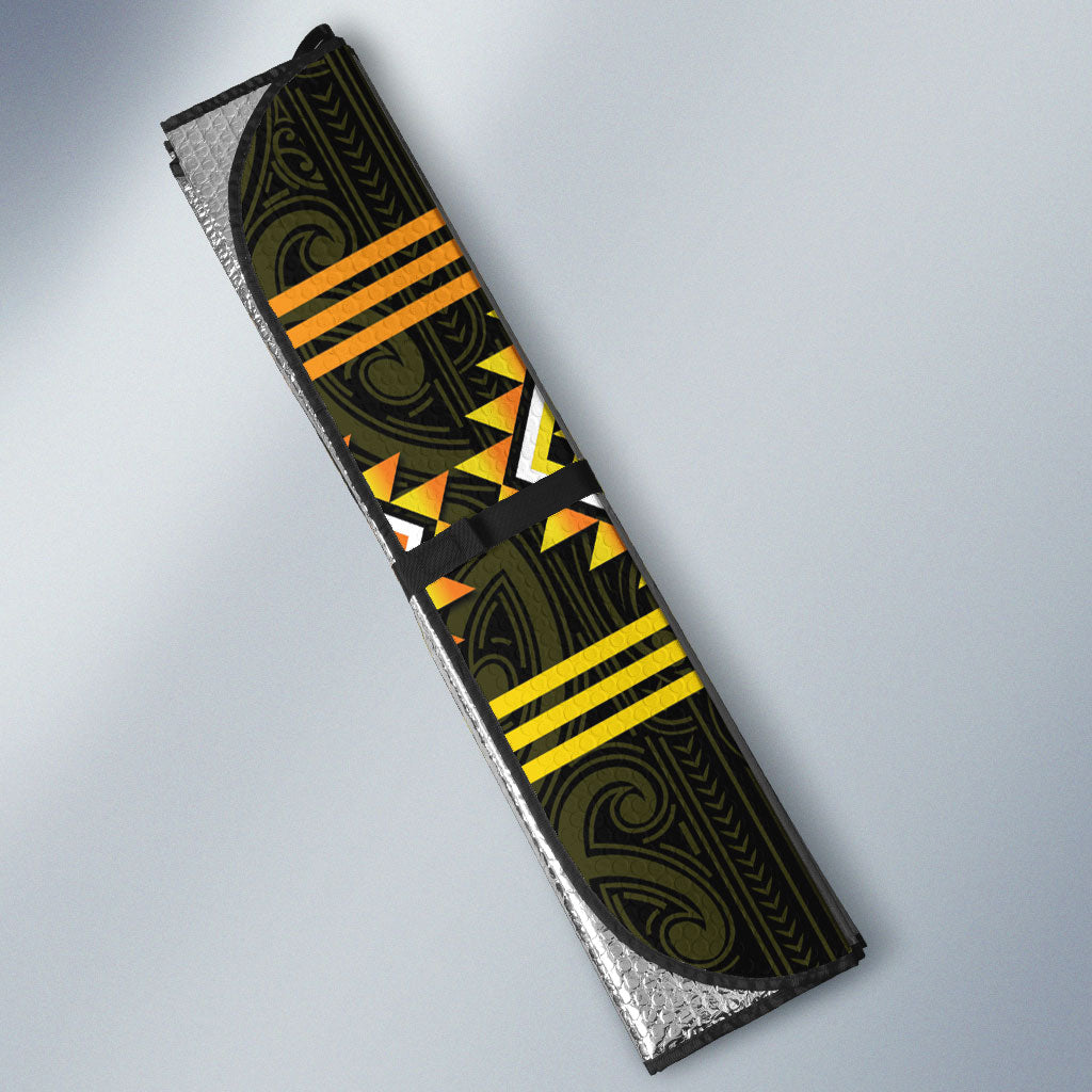 Aotearoa Atua Mahuika Auto Sun Shade Maori Goddess Of Fire Taniko Motifs