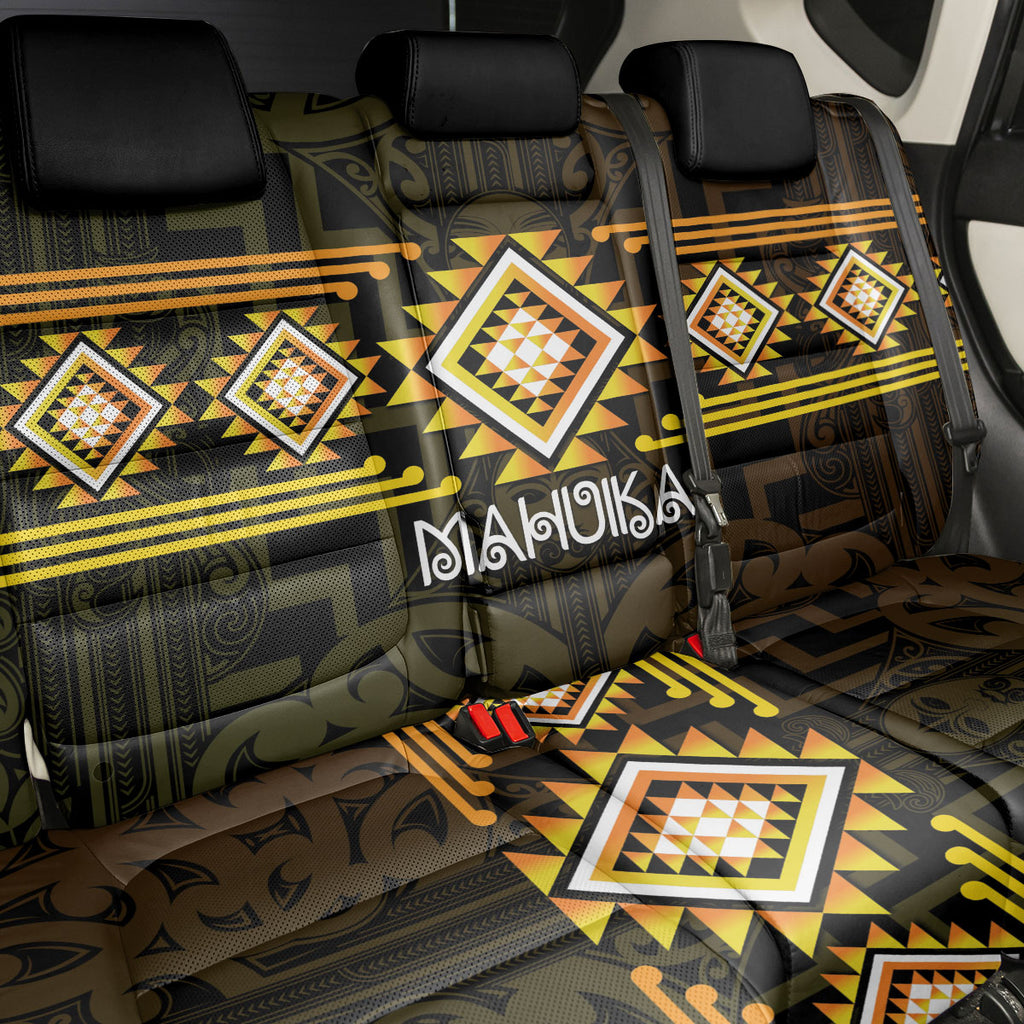 Aotearoa Atua Mahuika Back Car Seat Cover Maori Goddess Of Fire Taniko Motifs