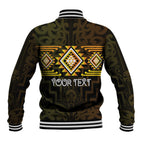 Aotearoa Atua Mahuika Personalised Baseball Jacket Maori Goddess Of Fire Taniko Motifs