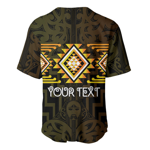Aotearoa Atua Mahuika Personalised Baseball Jersey Maori Goddess Of Fire Taniko Motifs