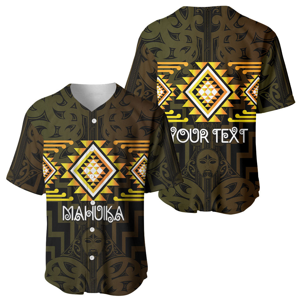 Aotearoa Atua Mahuika Personalised Baseball Jersey Maori Goddess Of Fire Taniko Motifs