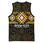 Aotearoa Atua Mahuika Personalised Basketball Jersey Maori Goddess Of Fire Taniko Motifs