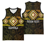 Aotearoa Atua Mahuika Personalised Basketball Jersey Maori Goddess Of Fire Taniko Motifs