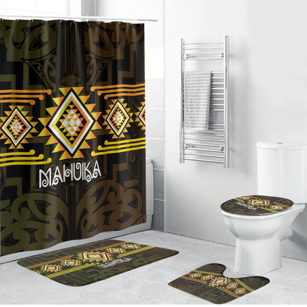 Aotearoa Atua Mahuika Bathroom Set Maori Goddess Of Fire Taniko Motifs
