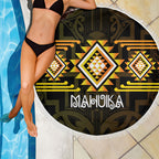 Aotearoa Atua Mahuika Beach Blanket Maori Goddess Of Fire Taniko Motifs